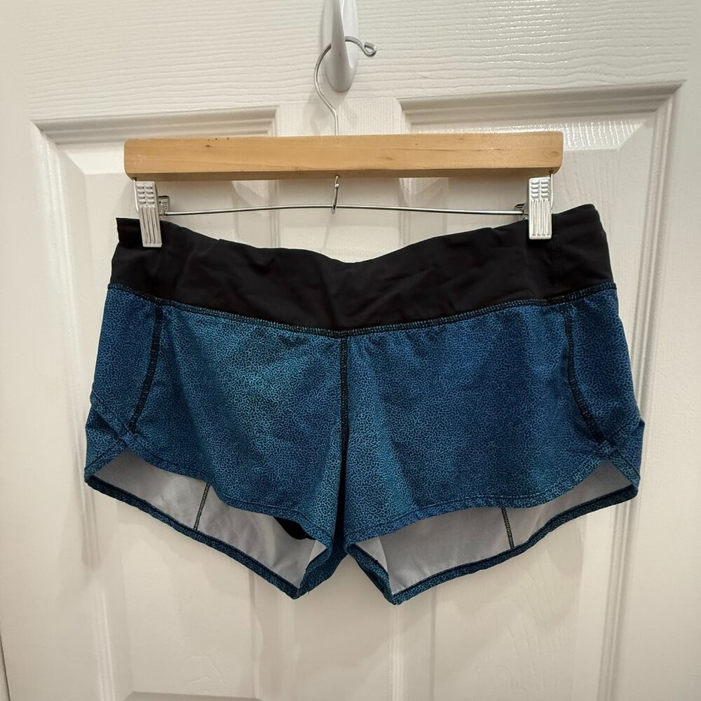 Lululemon Speed Up Shorts – 2.5” (Blue Speckle Print), size 8